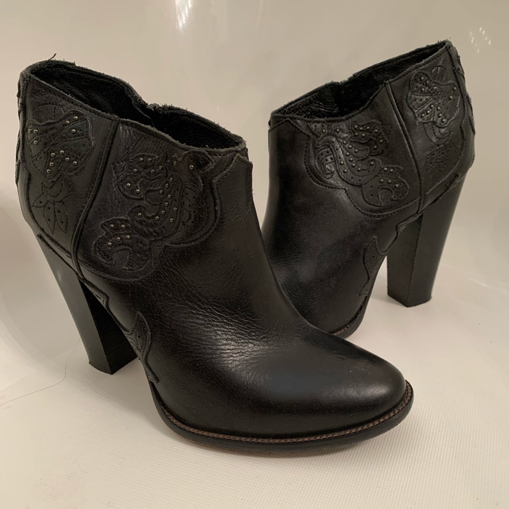 Diesel Black Heeled Booties